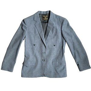 Western Circle S Gray Blazer Jacket Ranch Vintage